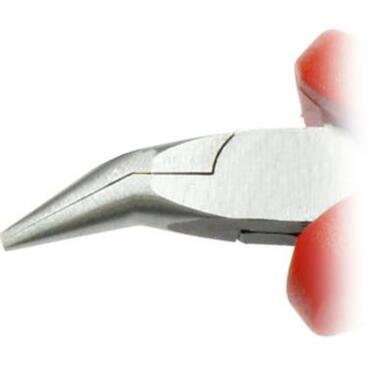 Electronics needle pliers, pointed half-round 30° bent nose type 5354